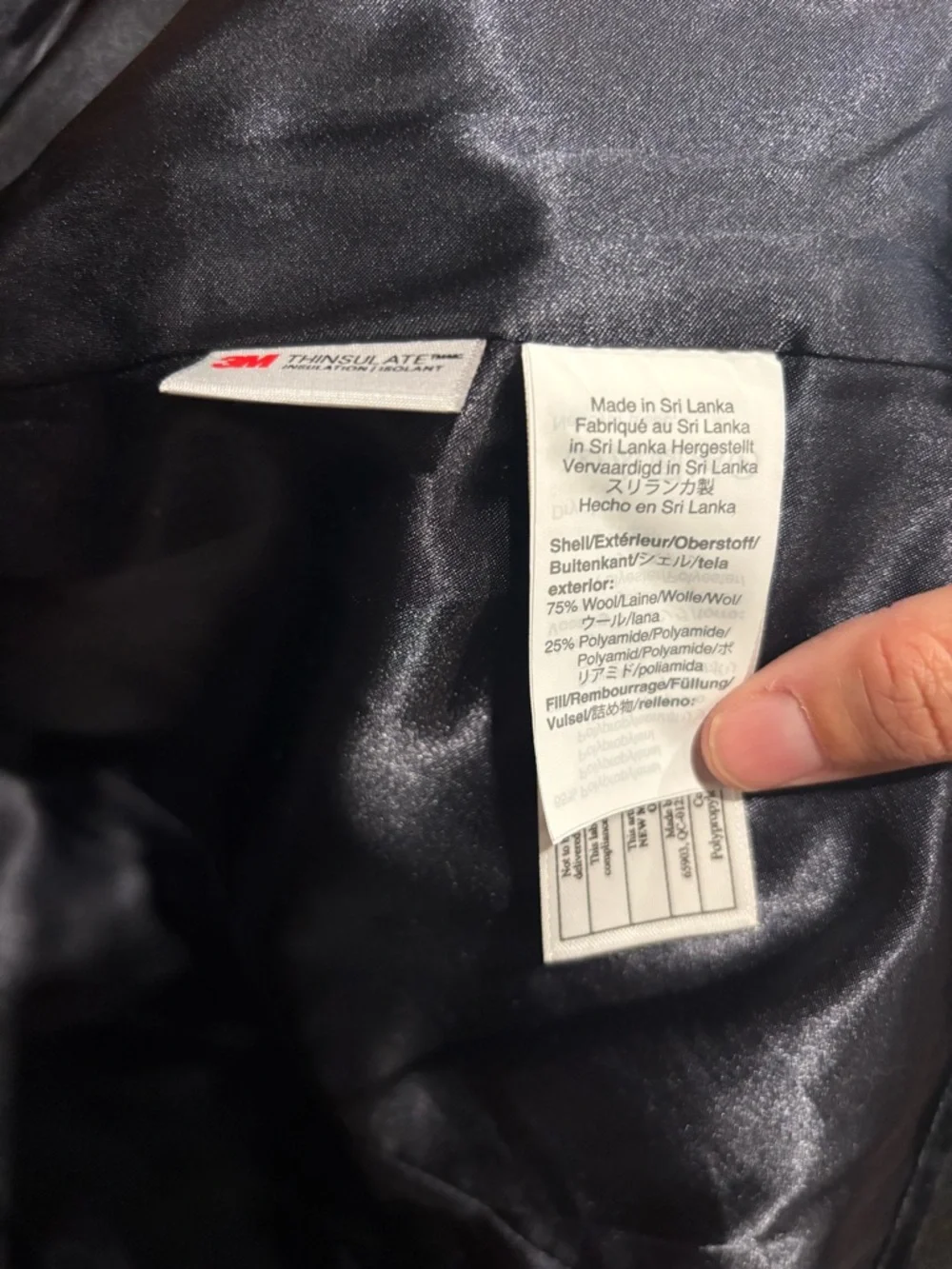 J.Crew Black Italian Double Cloth Wool Lady Day Coat 8P Thinsulate Old Money